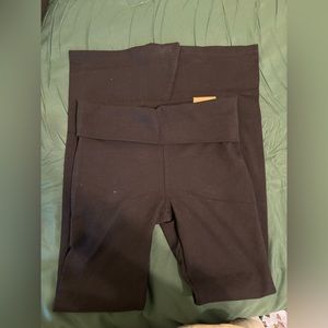 NWT Pink flare fold over yoga pants size small.